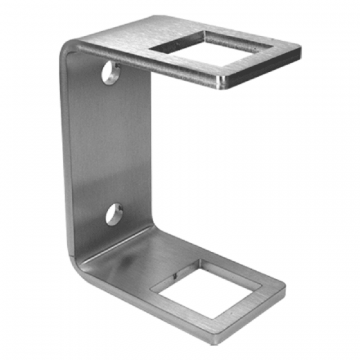 Maueranker für Rohr 40 x 40 mm Edelstahl matt geschliffen