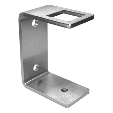 Maueranker für Rohr 40 x 40 mm Edelstahl matt geschliffen