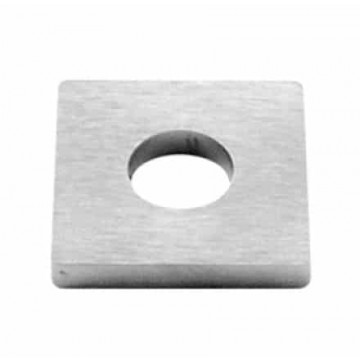 Füllplatte 40 x 40 x 4 mm Loch Ø 12,2 mm Edelstahl matt poliert
