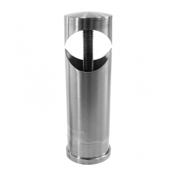 Maueranker verstellbar für Rohr 42,4 mm Wandabstand 92 - 94 mm Edelstahl matt geschliffen