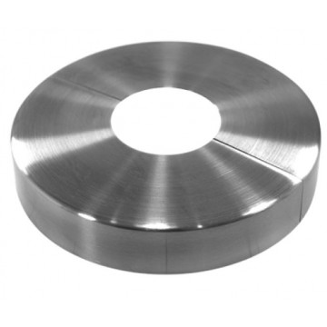 Deckel (teilbar) Ø 125 x 22 mm Loch Ø 42,4 mm Edelstahl matt poliert