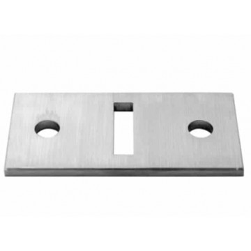 Ankerplatte 120 x 60 x 6 mm Loch 40 x 10 mm Edelstahl matt poliert