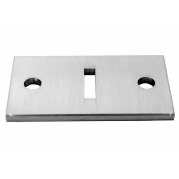 Ankerplatte 140 x 80 x 8 mm Loch 40 x 10 mm Edelstahl matt poliert