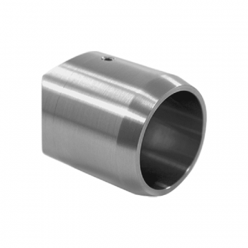 Rohranschluss für Rohr 42,4 mm fest Edelstahl matt geschliffen