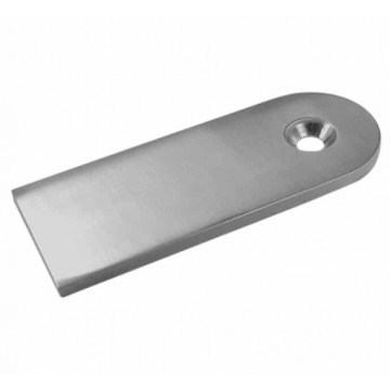 Anschweißlasche 131 x 52 x 6 mm Edelstahl matt poliert