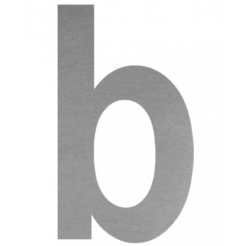 Hausnummer b, 120 x 95 mm, Edelstahl