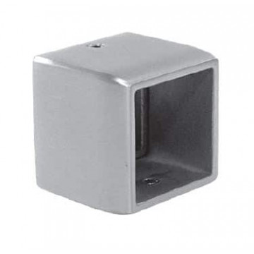 Wandflansch für Rohr 30 x 30 mm fest Edelstahl matt geschliffen