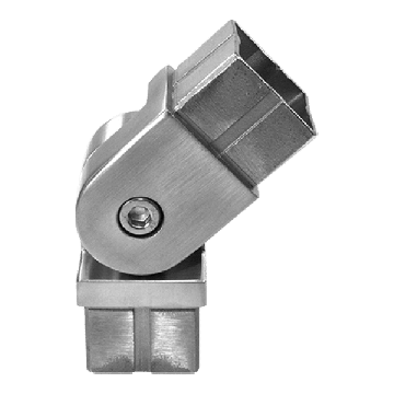 Rohrverbinder für Rohr 40 x 40 x 2,0 mm verstellbar Edelstahl matt geschliffen