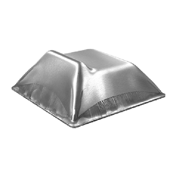 Anlaufschuh groß 175 x 175 x 65 mm, Edelstahl
