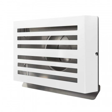 Design-Giebelhaube mit Rückschlagklappe PREMIUM LINE BETA Ø 125 mm Edelstahl weiß beschichtet