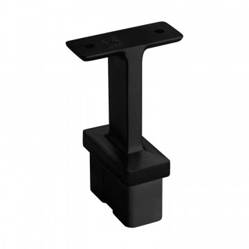 Rohrhalterung Square Line 60 x 30 x 2,6 mm für Flachträger Edelstahl mattschwarz Modell 4711