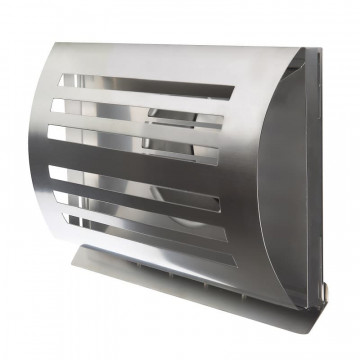 Design-Giebelhaube mit Rückschlagklappe PREMIUM LINE DELTA Ø 125 mm Edelstahl