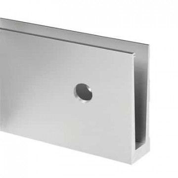 Easy Glass Slim Bodenprofil seitliche Montage 5000 mm Modell 8030 Aluminium (eloxiert) Easy Glass Slim Bodenprofil seitliche Montage 5000 mm Modell 8030 Aluminium (eloxiert)