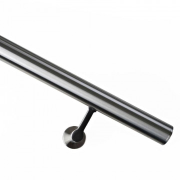 RVS trapleuning Louisa rond Ø 42,4 mm inclusief leuningdragers Edelstahl-304