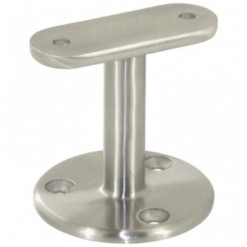 Geländerhalter flach Edelstahl matt geschliffen Modell 0391