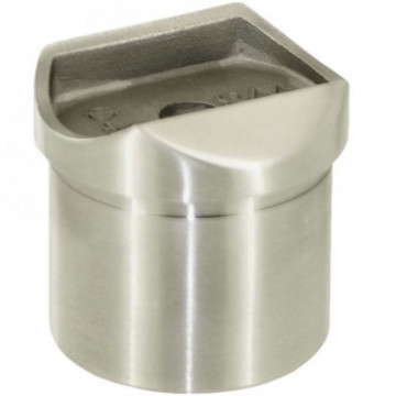 Rohradapter 33,7 x 2,0 mm für Träger 33,7 mm Edelstahl matt geschliffen Modell 0502