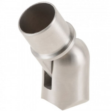 Rohradapter variabel 42,4 x 2,6 mm Trägerrohr 48,3 mm Edelstahl matt geschliffen Modell 0507