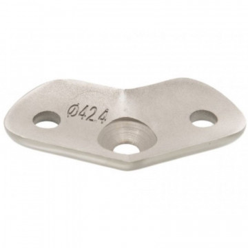Geländerhalter 135° für Träger 33,7 mm Edelstahl matt geschliffen Modell 3345