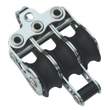 Sprenger Micro XS Block mit Kugellager max. 6 mm 3 Rollen Bügel Hundsfott Edelstahl-304 (A2)