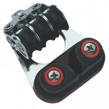 Sprenger Micro XS Block mit Kugellager 6 mm 3 Rollen Bügel Schotkle mme Edelstahl-304 (A2)