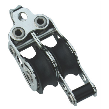 Sprenger Micro XS Block mit Kugellager max. 6 mm 2 Rollen Bügel Hundsfott Edelstahl-304 (A2)