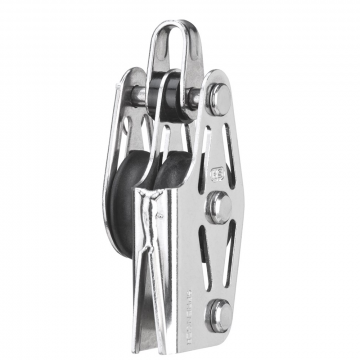 Sprenger Block 6mm mit Gleitlager 2 Rollen Bügel Hundsfott,V-Kle mme Edelstahl-304 (A2)