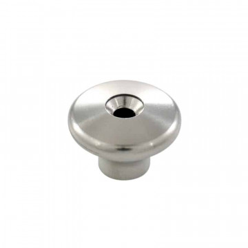 Schranktüren-/Schubladen-Knopf 21 x 14 mm Bohrung 4,5 mm geschliffen Edelstahl-316 (A4)