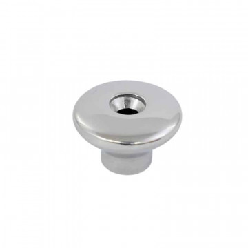 Schranktüren-/Schubladen-Knopf 21 x 14 mm Bohrung 4,5 mm poliert Edelstahl-316 (A4)