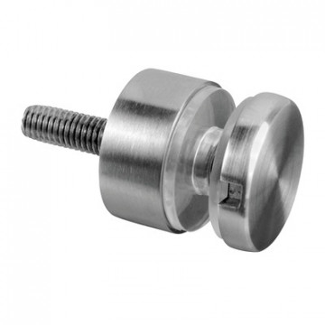 Glasadapter Ø 30 mm flach Länge M8 Zinkdruckguss Edelstahl Modell 0746