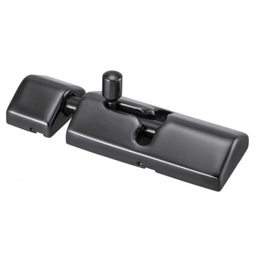 Schieberiegel mit Abdeckung federgelagert 67 mm für Aufbau Schwarz matt Edelstahl-316 (A4)