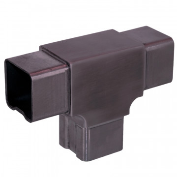 Rohrverbinder für Rohr 40 x 40 x 2,0 mm fest Edelstahl anthrazitgrau Modell 4206