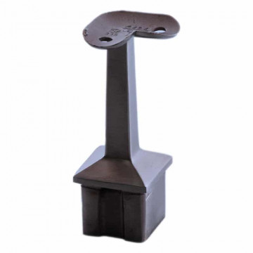 Geländerhalter 90° 40 x 40 x 2,0 mm für Rohr 42,4 mm Edelstahl anthrazitgrau Modell 4342