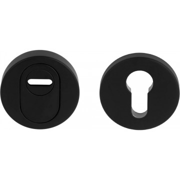 Massieve veiligheidscilinderrozet BASICS BVEIL-KT met kerntrekbeveiliging SKG*** mat zwart RVS-304