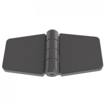 Scharnier mit Abdeckung 79 x 41 mm schwarz Kunststoff