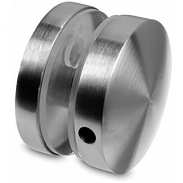 Glasverbinder rund 50 mm Edelstahl matt poliert Modell 0742