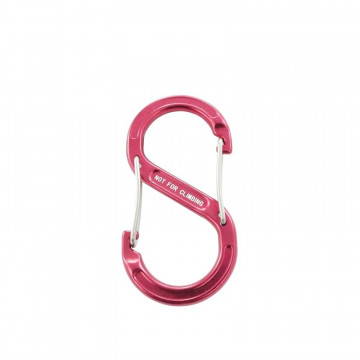 Alu S-Haken mit Sicherung 60 x 30 mm rot Aluminium