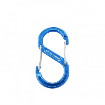 Alu S-Haken mit Sicherung 60 x 30 mm blau Aluminium