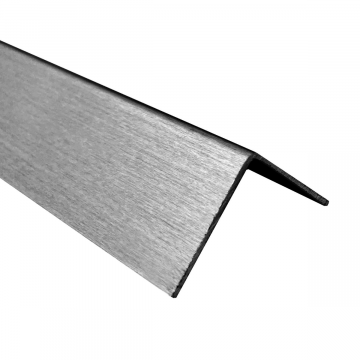 Winkelstahl 10 x 10 x 1 mm Edelstahl-304 (A2) K320 geschliffen