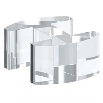 Glasverbinder Ecke gerade PMMA Modell 80571