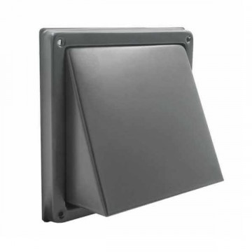 Gitter mit Druckbegrenzungsventil Ø 125 mm Edelstahl schwarz beschichtet