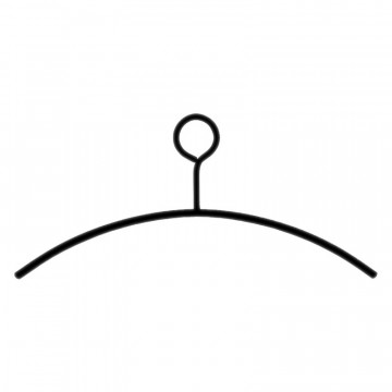 Kleiderbügel 10 mm, geschlossene Öse, Edelstahl, schwarz