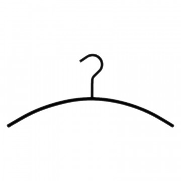 Kleiderbügel 10 mm, offene Öse, Edelstahl, schwarz