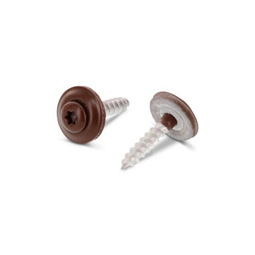 Spenglerschrauben 2tlg. mit DS 15 mm Nussbraun Art. 9087 A2 4,5X45 TX20 - RAL 8011 (200 Stück)