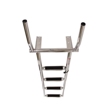 Teleskop-Badeleiter, 4 Stufen mit Handgriffen, 416-1120 x 300 mm, Edelstahl 316 (A4)