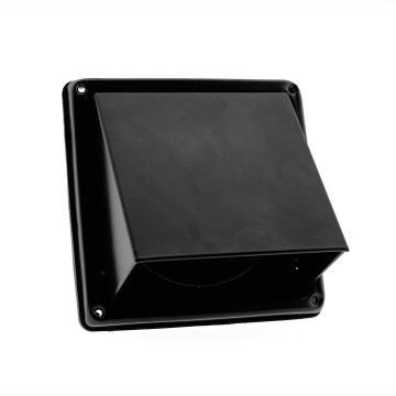 Gevelkap met terugslagklep Ø100 mm zwart RVS-304