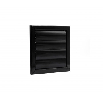 Lamellenrooster 255 x 255 mm zwart aluminium