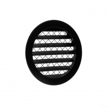 Schoepenrooster met grofmazig gaas Ø150 mm zwart aluminium