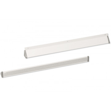 Ventilatiekapje 370 x 30 mm wit aluminium