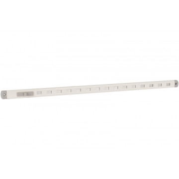 Gleufluchtrooster binnen P 442x20 mm wit aluminium
