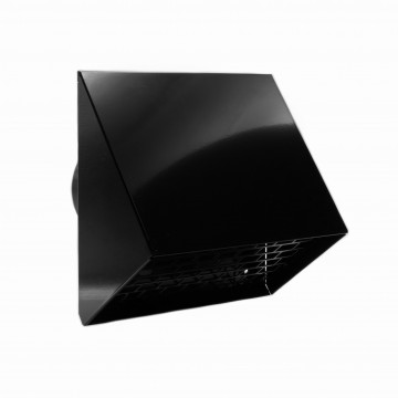 Muurrooster 150 mm zwart aluminium